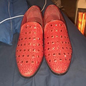 Red dress shoes